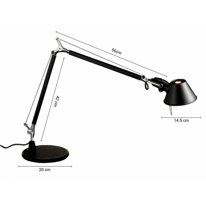 Lámpara de Mesa Charlotte Negra en Negro - Lámparas de mesa, Uruguay | Serlux, vista 5