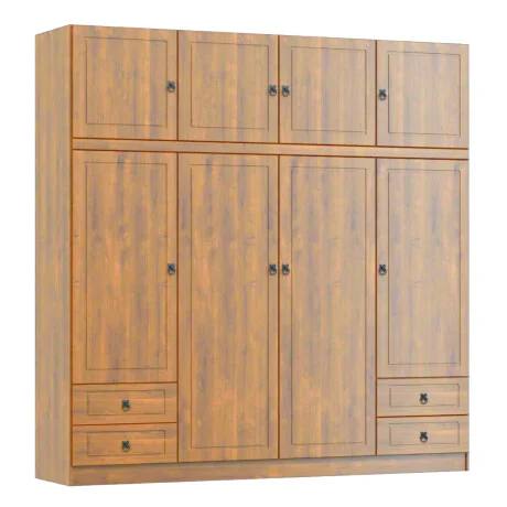 Ropero 8 puertas 4 cajones Linea Naturale en Madera natural - Roperos y placares, Uruguay | La Cueva Muebles, vista 7