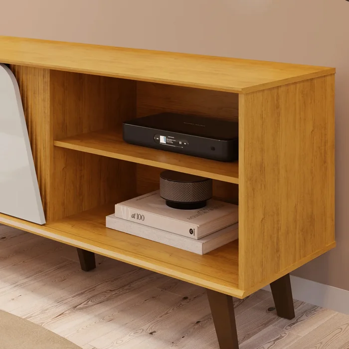 Rack Iris 1 Puerta Con Estante Y Patas Mdp en Madera natural - Muebles para TV, Uruguay | Soy Hogar, vista 2