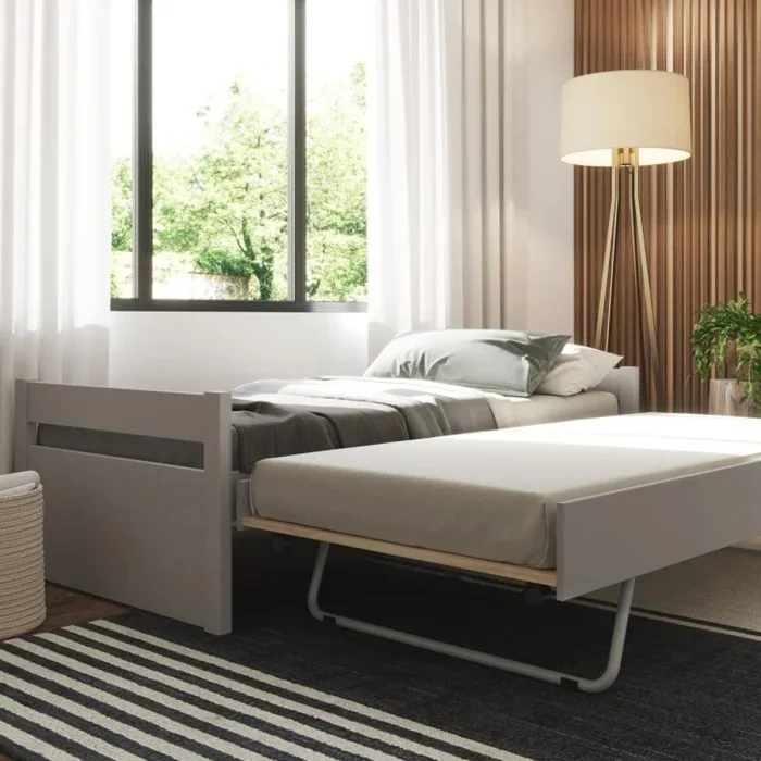Cama Marinera Doublé 1 Plaza Madera Maciza - Linea Funcional - Gris en Gris - Dormitorio, Uruguay | Rústico Hogar, vista 3