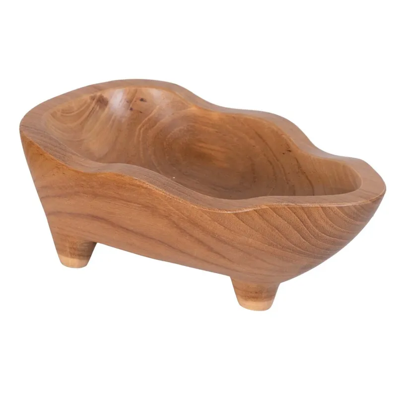 Bowl 21074083 Natural/beige Madera De Teca 21074083 en Madera natural - Decoración, Uruguay | Divino