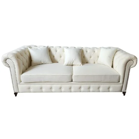 Sillon 3 cuerpos Chester en Blanco - Sillones y sofás, Uruguay | La Cueva Muebles, vista 11