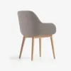Silla Konna de borreguito - gris claro y patas de chapa de fresno acabado natural en Gris - Sillas, Uruguay | Kavehome, vista 8 de 10