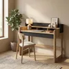 Escritorio Flexus 128 - Negro y Madera en Negro - Escritorios y sillas de escritorio, Uruguay | NYR, vista 1 de 5