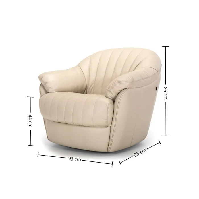 Butaca Poli - Cuero Básico - Arena - (Preventa) en Beige - Butacas, banquetas y puffs, Uruguay | NYR, vista 3