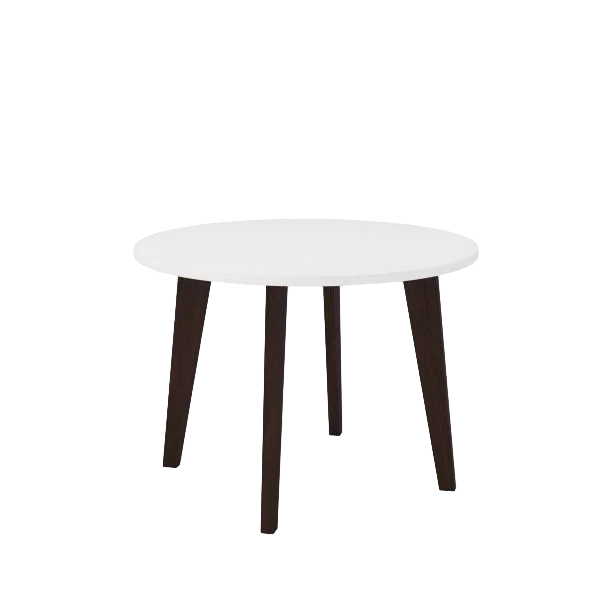 Mesa de Centro Redonda- Blanca MDF en Blanco - Mesas de living, Uruguay | Berna home