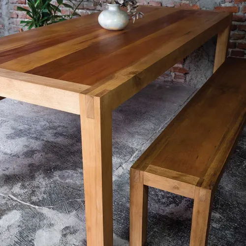 BANCO GAROPABA 1,98mt en Madera natural - Butacas, banquetas y puffs, Uruguay | Fundamento Muebles