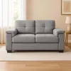Sillón 2 Cuerpos Tela Gris Luares en Gris - Sillones y sofás, Uruguay | Divino, vista 1 de 3