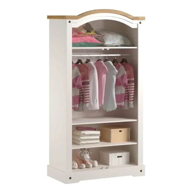 Ropero Smile 2 Puertas C-939 Crema/pino Mdf en Blanco - Roperos y placares, Uruguay | Albanés, vista 3