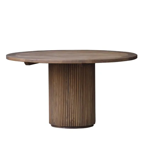 Mesa de comedor redonda Tramatto en Madera natural - Mesas de comedor, Uruguay | Satec
