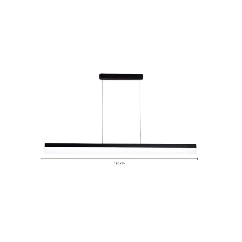 Luminaria Lineal LED Losail 120 cm en Negro - Lámparas colgantes, Uruguay | Serlux, vista 5