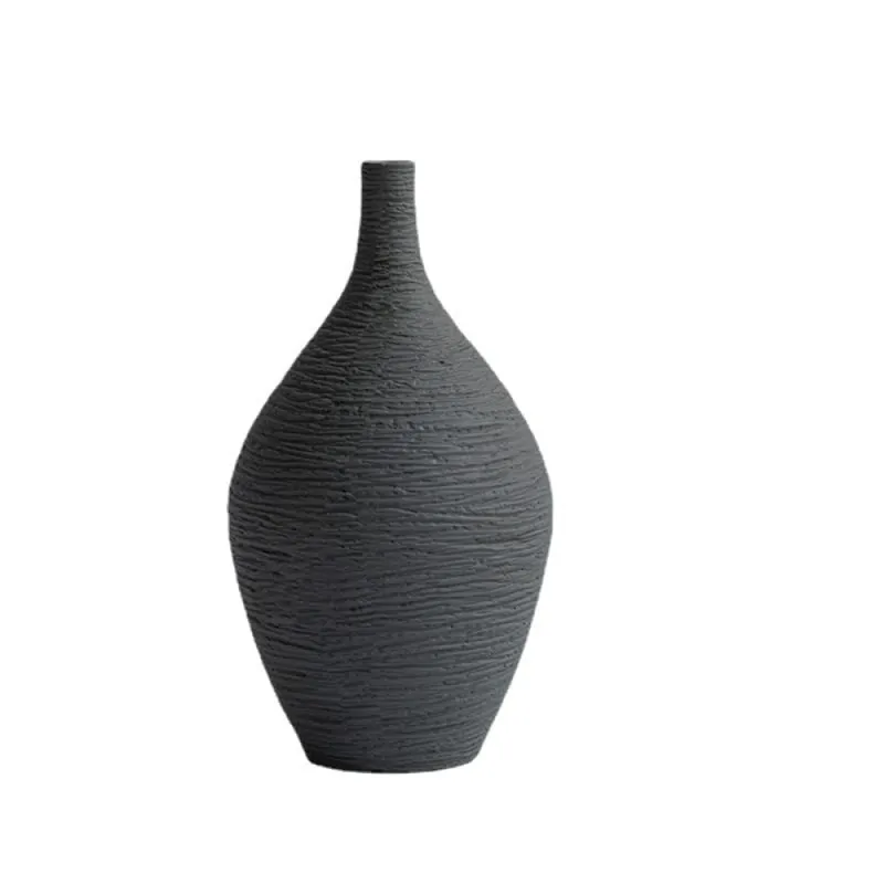 FLORERO CERAMICA TEXTURADO GRIS CLARO en Gris - Jarrones, Uruguay | Champagne Home