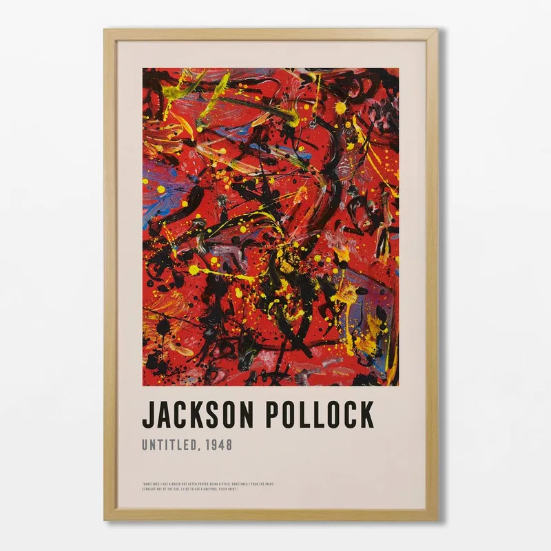 Jackson Pollock - Untitled 1948 en Multicolor - Láminas, Uruguay | La Cuadrería