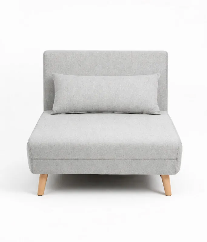 Sofá Cama, 1 Plaza Marie - Gris Medio en Gris - Sillones y sofás, Uruguay | Indian
