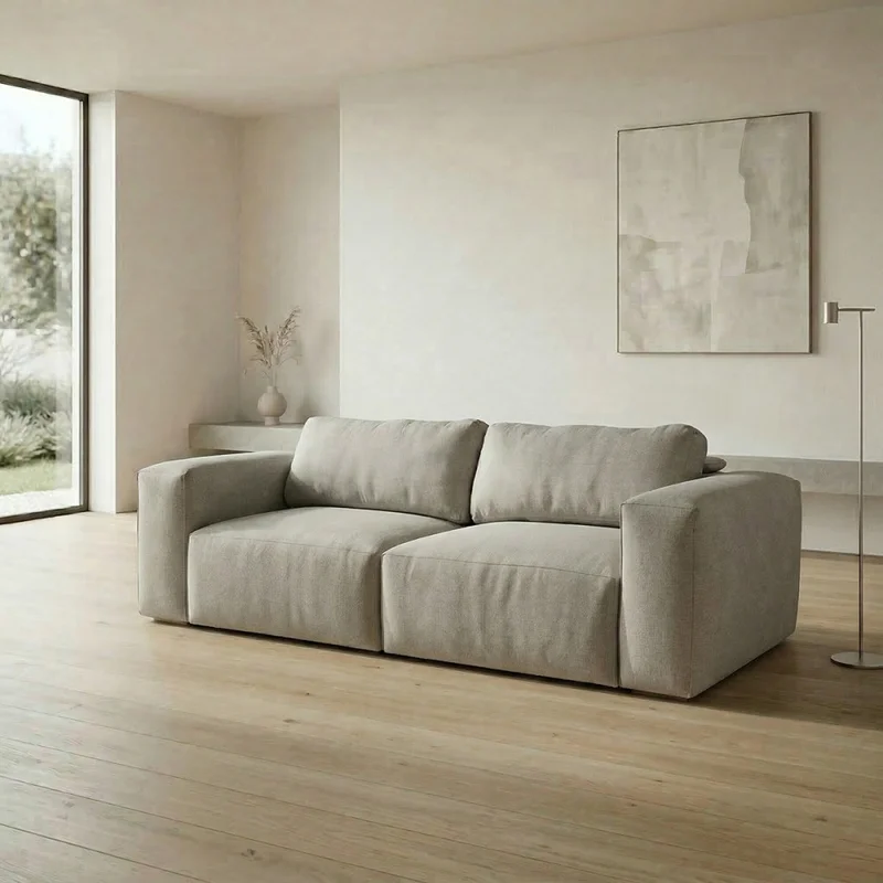 Sofá Cártago (Retráctil) - Tela Microfibra - 3 cuerpos - FX4-10 (Beige) en Beige - Sillones y sofás, Uruguay | Nyr, vista 4