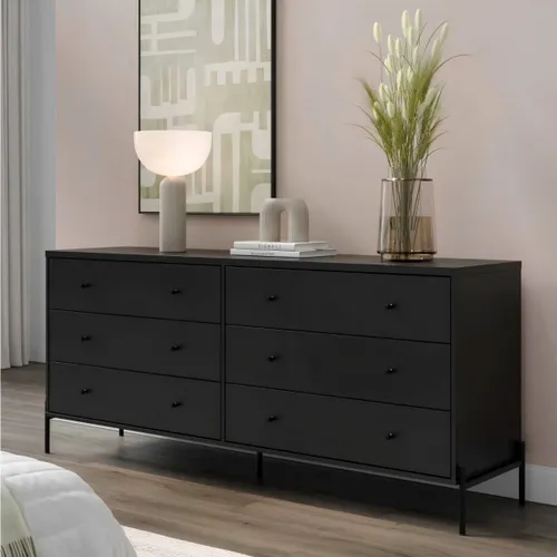 Cómoda Aparador Jasper 1.82 - Negro Mate - Cómodas, Uruguay | Rústico Hogar