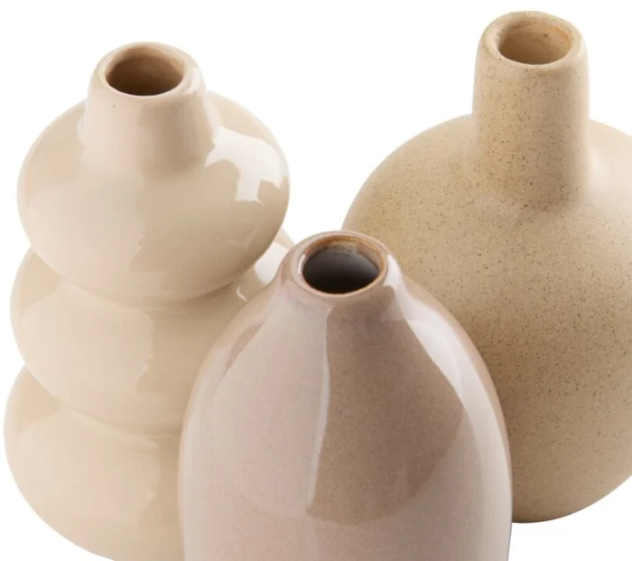 Jarrón AMUNDSEN Ø6xH10 cm beige 3 piezas/paquete en Beige - Jarrones, Uruguay | JYSK, vista 3
