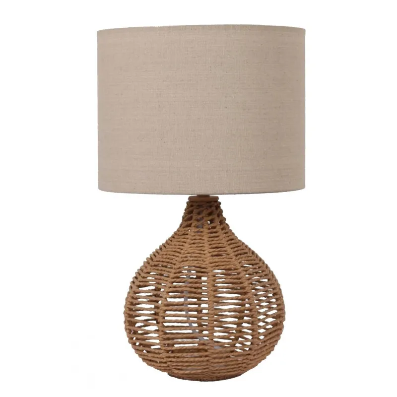 Lampara de mesa - Rattan Gota en Beige - Lámparas de mesa, Uruguay | Rústico Hogar