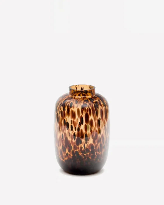 Jarrón Panth de vidrio marrón - 30 cm en Marrón - Jarrones, Uruguay | Kavehome