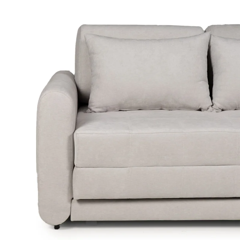 Sofá Cama Parma - Tela Microfibra - TC1009 (Plata) en Gris - Sillones y sofás, Uruguay | Nyr, vista 4