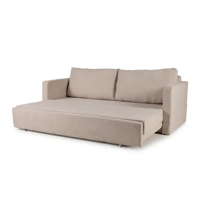 Sofá Cama Lucca - Tela Microfibra - Berlin 02 (Beige) en Beige - Sillones y sofás, Uruguay | Nyr, vista 2
