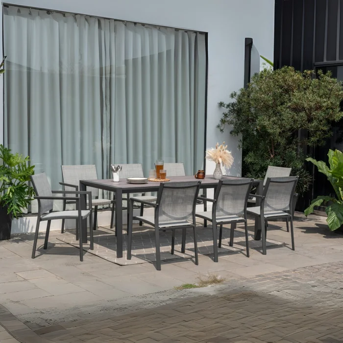 Mesa rectangular 207x90cm - Urbanite - Gris en Gris - Muebles para el exterior, Uruguay | Rústico Hogar, vista 2