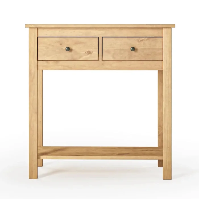 Mesa De Arrime Aparador 2 Cajónes - Línea Maden - Marrón en Blanco - Mesas de arrimo, Uruguay | Ecowood, vista 5