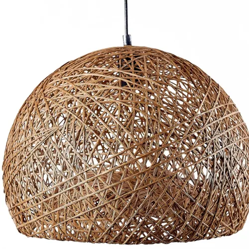 Luminaria Colgante Hongo 30cm - Hilo de cartón en Marrón - Lámparas colgantes, Uruguay | Bascuhouse