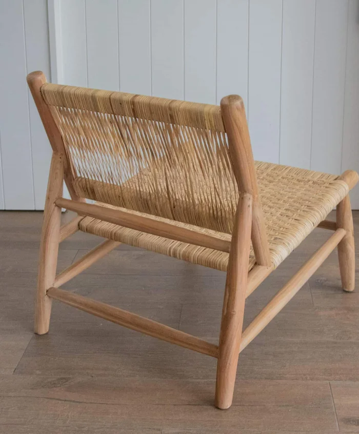 Butaca en teca y ratán en Madera natural - Butacas, banquetas y puffs, Uruguay | Entrecasa, vista 2