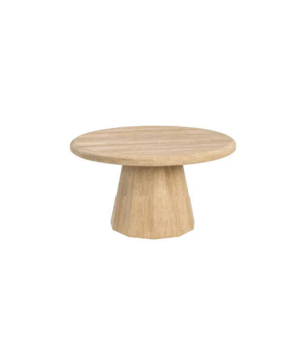 MESA LIVING VERONA CIRCULAR TRAVERTINO en Beige - Mesas de living, Uruguay | Más Infinito Casa