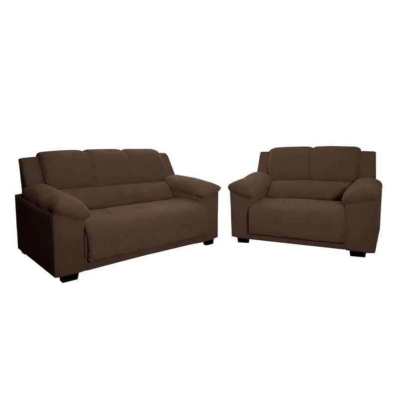 Juego De Living Sillon Sofa 2 Y 3 Cuerpos Tela en Marrón - Sillones y sofás, Uruguay | Soy Hogar