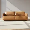 Sillón 3 Cuerpos Cuero-100-natural Marron Romeo Camel en Beige - Sillones y sofás, Uruguay | Divino, vista 1 de 7