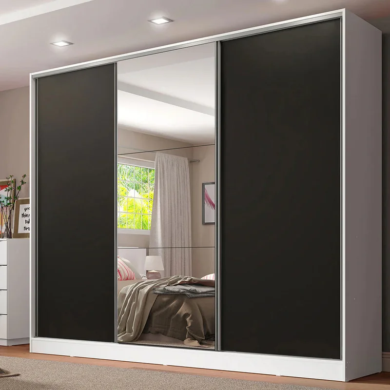 Ropero Placard Matrimonial 100% MDF Zurique 231cm Puertas Corredizas c en Negro - Roperos y placares, Uruguay | Balton, vista 6