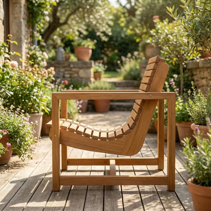 Sillón curvo 1 cuerpo exterior — Serra Amoblamientos en Madera natural - Muebles para el exterior, Uruguay | Serra Amoblamientos, vista 3