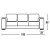 CÓRDOBA 3 CUERPOS en Marrón - Sillones y sofás, Uruguay | Palermo Casa Deco, vista 2 de 3