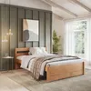 CAMA DE 2 PLAZAS MADERA MACIZA UNIQUE AMENDOA en Marrón - Dormitorio, Uruguay | Alfa Ventas, vista 5 de 5