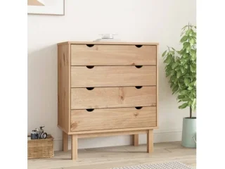 Comoda 4 C Mel/Gris Linea Nordica en Madera Maciza en Mel/Blanco - Cómodas, Uruguay | Quesal, vista 9