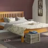 Cama 2 plazas Linea Parma - Miel en Marrón - Dormitorio, Uruguay | La Cueva Muebles, vista 3 de 4