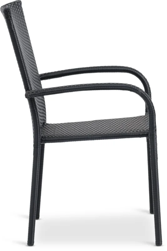 Silla apilable GUDHJEM negro en Negro - Muebles para el exterior, Uruguay | JYSK, vista 3