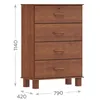 FINESTRA- COMODA 4 CAJONES BRONZE 1138TN - Cómodas, Uruguay | Alfa Ventas, vista 4 de 4