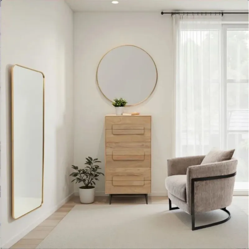 ESPEJO SIMPLY Dorado Medium en Dorado - Garantía: 1 año. Productos que te pueden interesar ESPEJO JORGE 101 USD - Decoración, Uruguay | Viasono