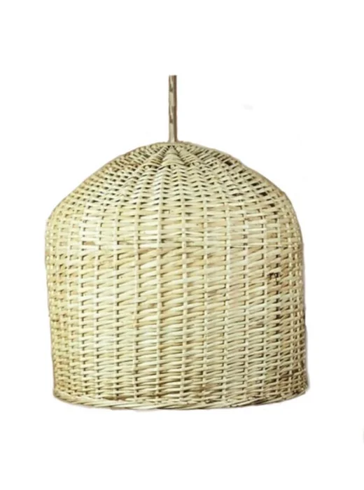 Lámpara trenzada en mimbre natural en Madera natural - Lámparas colgantes, Uruguay | Decoramuss