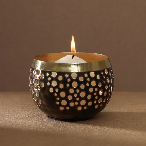 Fanal Calado Metal Mediano - Velas y Portavelas, Uruguay | Tiendas Montevideo