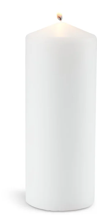 Vela pilar TORALF Ø8xA20 cm blanco en Blanco - Velas y Portavelas, Uruguay | JYSK