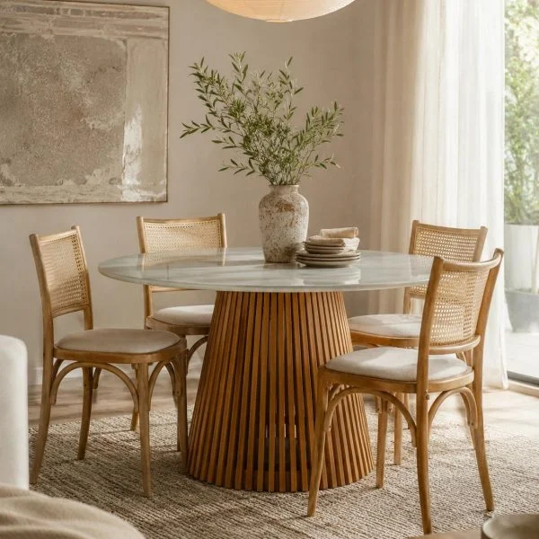 MESA MIAMI TAPA VIDRIO 120 CM - Muebles, Uruguay | Indrana, vista 3