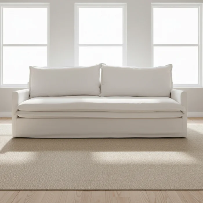 Sofa 4 Cuerpos Tela Blanco Alaska en Blanco - Sillones y sofás, Uruguay | Divino