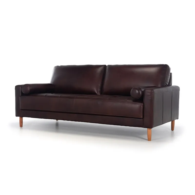 Sofá Ícono - Cuero Natural - 3 cuerpos - A fabricar en Marrón - Sillones y sofás, Uruguay | NYR