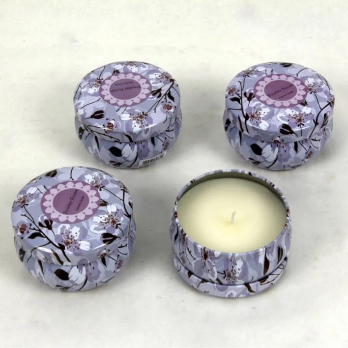 Vela lata flores lila en Violeta - Velas y Portavelas, Uruguay | De Arcos, vista 4