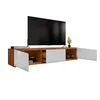 Rack Eros - Blanco y Cedro en Blanco - Muebles para TV, Uruguay | NYR, vista 3 de 3