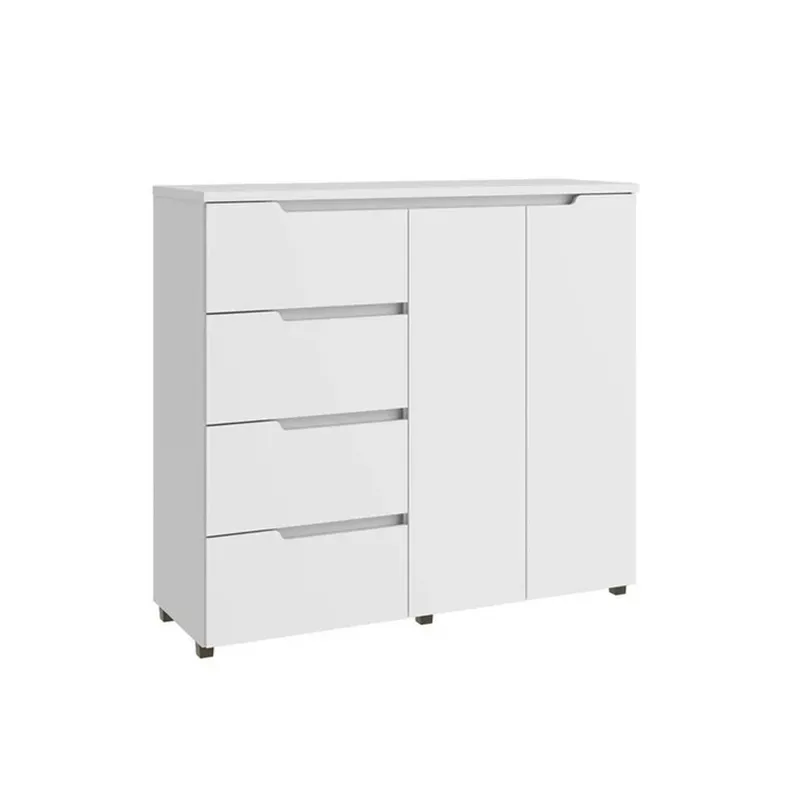Comoda Da Vinci Plus 4 Cajones 2 Puertas Blanco en Blanco - Cómodas, Uruguay | Soy Hogar
